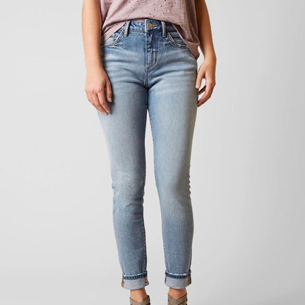 Gilded Intent High Rise Ankle Skinny Stretch Jeans
